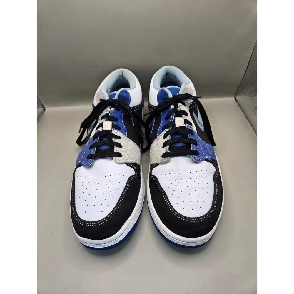 Air Jordan 1 Low SE Shoes Men's 16 Racer Blue Suede Athletic Lifestyle Sneakers
